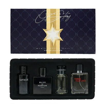 Luxury Brand Perfume Men Cologne 100ml Parfums Homme Gift Box 4Pcs Set Perfumes Masculinos Natural Floral Fruity Scent Spray