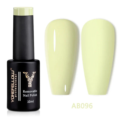 YOKEFELLOW 10ml Jelly Nude Gel Nail Polish High Quality Translucent Pink Nail Gel Varnish Soak Off UV Gel Polish Long Lasting