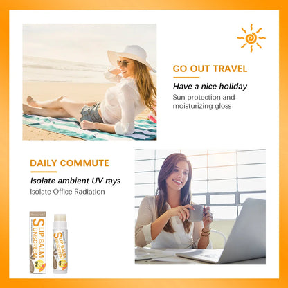 New Sunscreen Lip Balm SPF30 Hydrating Lip Sunblock For Protects Travel Size Sunscreen For Lips Soothes And Moisturizes Lips Sun