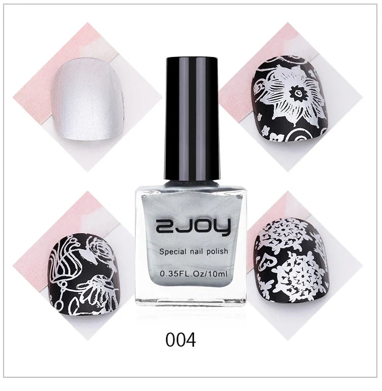 10ml Nail Stamping Polish Varnish Black White Colorful Nail Printing Lacquers for Stamping Plate 30 Colors Nail Stamping Polish