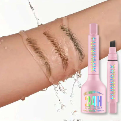 3D Dye Eyebrow Pencil Hairling Anti-smudge Waterproof 3 Colors Black Brown Brush Natural Wild Eyebrow Enhancers Cream Makeup