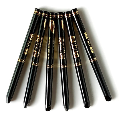 1Pc Black Coffee Waterproof Eyeliner Pencil Long Lasting Easy To Wear Eye Liner Gel Matte Quick Drying Eyeliner Pen Eye Makeup