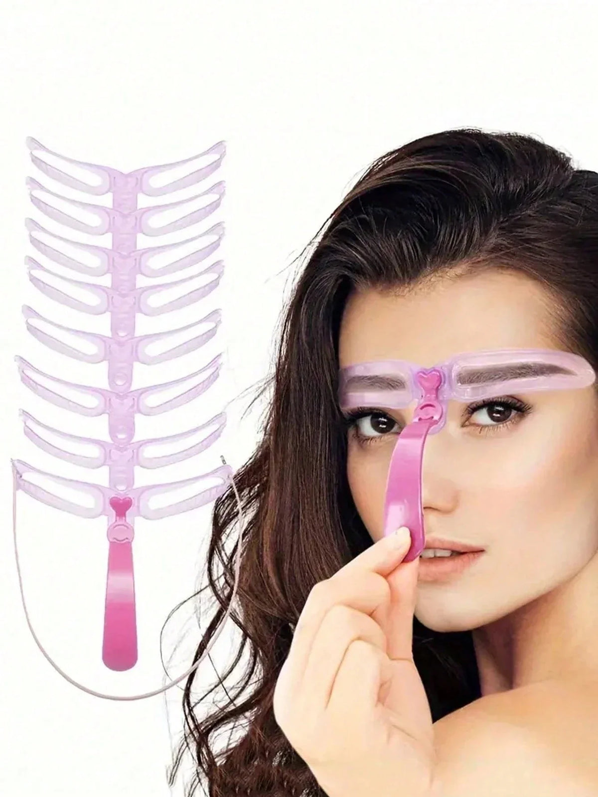 8-In-1 Reusable Eyebrow Template Set, Eyebrow Template Tool, Eyebrow Makeup Model Tool And Accessories