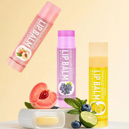 6PCS Assorted Fruit Flavor Lip Balm Set - Deeply Moisturizes and Hydrates for Preventing Chapped Lips in Winter Lip Care