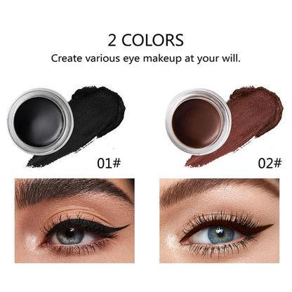 Waterproof Eyebrow Pomade & Gel Eyeliner Cream - Long-lasting 4.5g