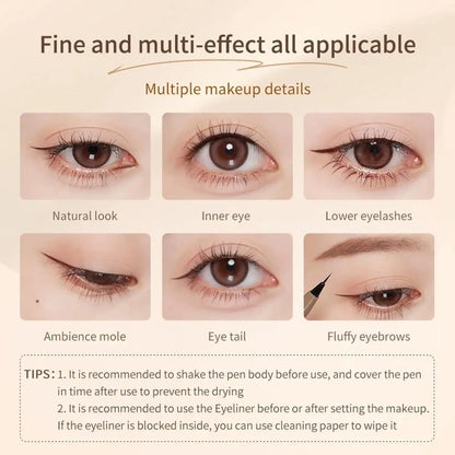 Judydoll Liquid Eyeliner, Ultra Fine Liquid Eyeliner Waterproof with Smooth Strong Fibres, Smudge-proof, Longwearing, Smooth