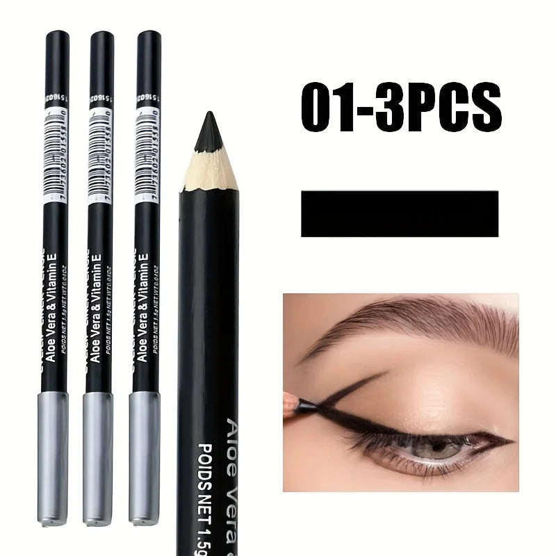 3/5pcs Eye Makeup Pen Black Brown Eyeliner Eyebrow Pencil Waterproof Long Lasting Cosmetic Beauty Tool