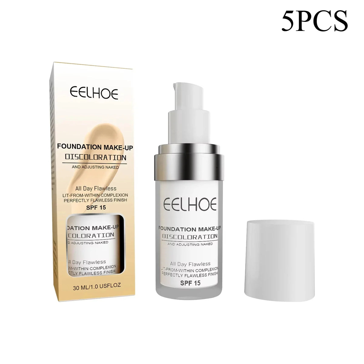 EELHOE Color Changing Liquid Foundation Moisturizing Waterproof No Creasing No Separation Concealer Makeup Products Wholesale