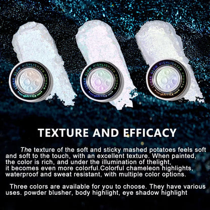 3 - Color High Gloss Powder With Permeable And Light Sensitive Texture, Delicate And Comfortable, Waterproof