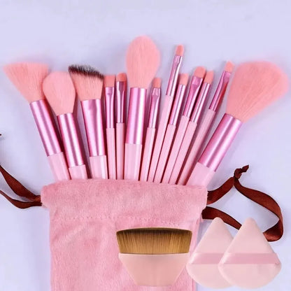 Vegan Makeup Brush Set - Soft Fluffy Kabuki & Blending Brushes for Foundation, Contour & Baking, Cruelty-Free Salon Tools