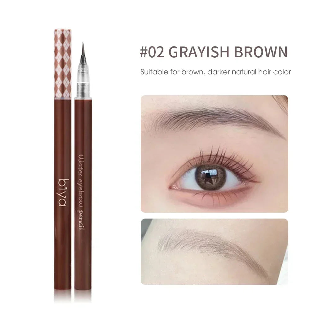Water Liquid Eyebrow Pencil Waterproof Long Lasting No Blooming Eyeliner Lying Silkworm Ultra Fine Eyebrow Tattoo Pencil Makeup