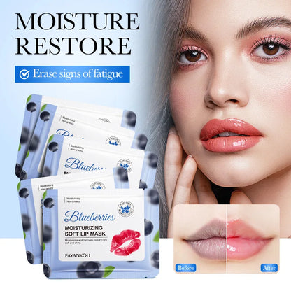 5/10/20pcs Fruit Crystal Collagen Lip Mask Hydrating Lips Moisturizer Plump Cherry Strawberry Lip Patches Lips Plumper Skin Care