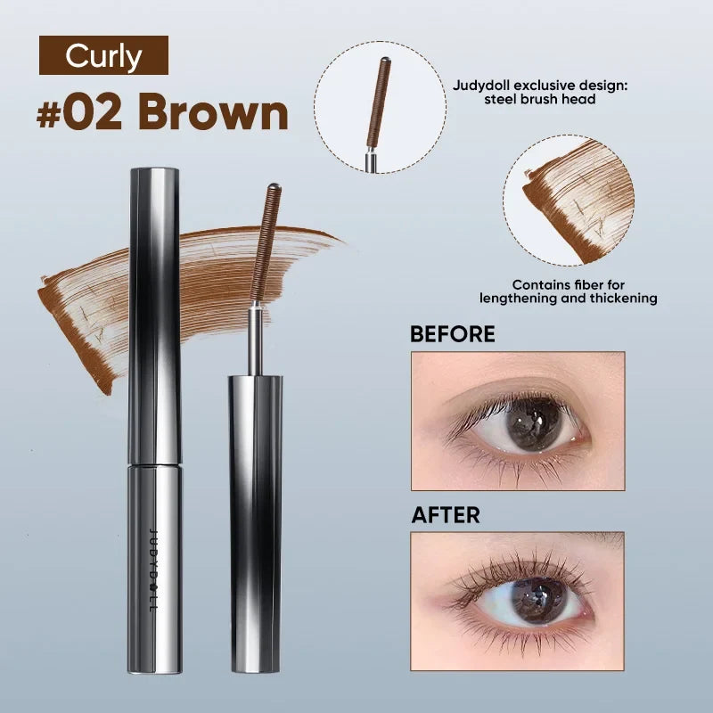 Judydoll Iron Mascara 2g, Waterproof, Lengthening & Curling, Volumizing Formula for Strong, Defined Lashes & All-Day Hold