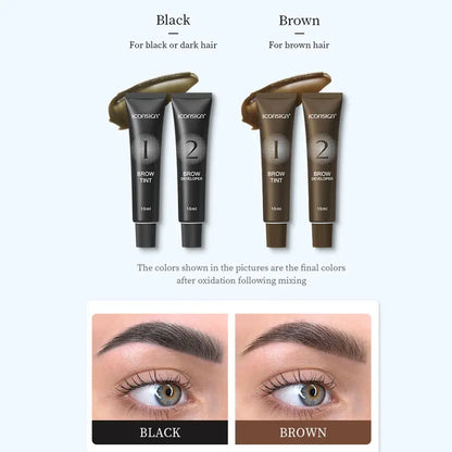 Eyelash and Eyebrow Tint Kit - Waterproof Permanent Dye Cream