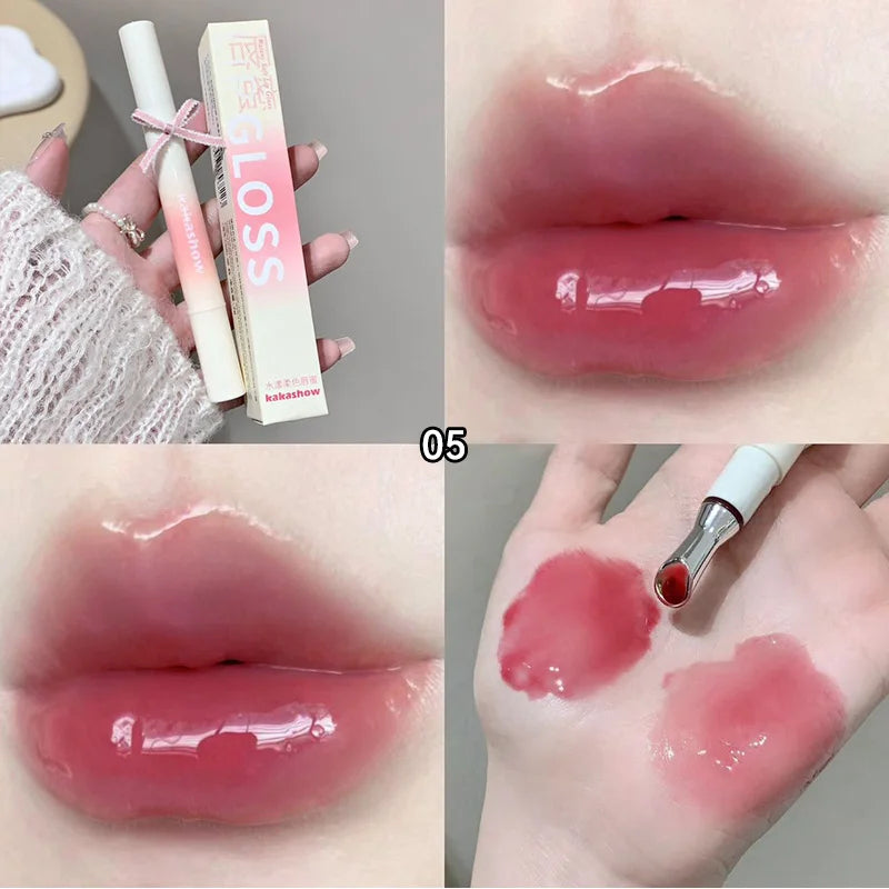 Kakashow Mirror Watery Lip Gloss - Moisturizing Jelly Lip Tint
