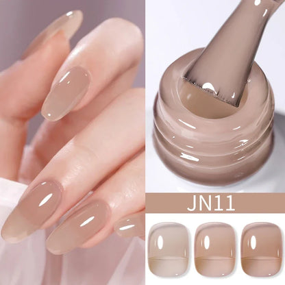 BORN PRETTY 10ml Blood Red Jelly Gel Nail Polish Halloween Nails Art Gel Polish Sheer Translucent Nail Gel for Winter Manicure
