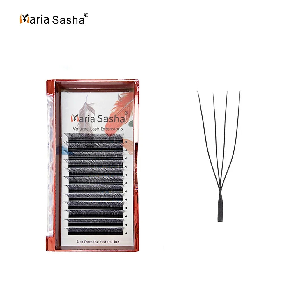 MARIA U 3D 4D 5D W Eyelashes U Shape Eyelash Extensions Soft Lashes Makeup Mesh Volume Eyelash
