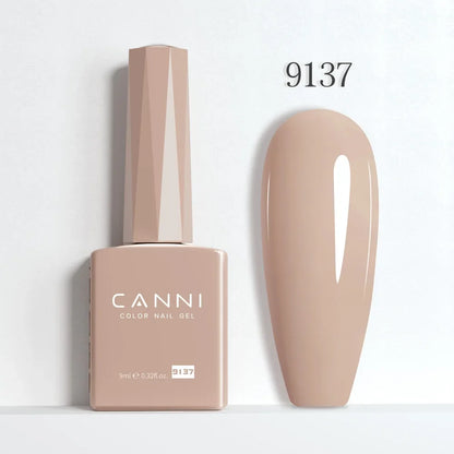 CANNI Hema Free Nail Gel Polish Fall Color Collection Semi Permanent Diamong Long Wear Top Coat Red Gorgeous JellyNude Color 9ml
