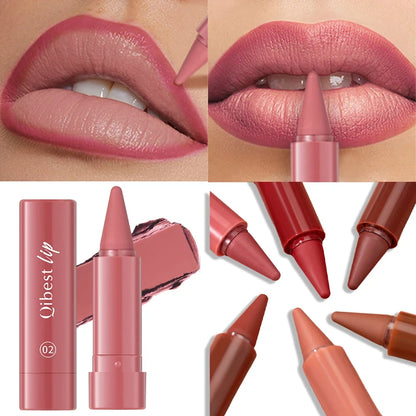 Twist Up Lip Liner Lipstick Pen Multipurpose Powder Blusher Velvet Matte Waterproof Lip Contour Non Stick Cup Lip Rouge Makeup