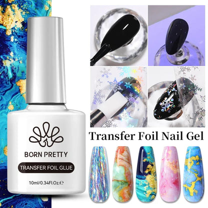 BORN PRETTY 10ml Clear Blooms Gel Polish UV LED Soak Off Nail Art Polish for Spreading Effect Marble Nail Polish Gel Painting