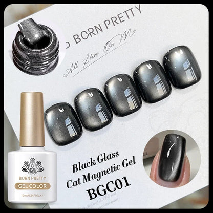 BORN PRETTY 10ml Fruit Purple Grape Cat Magnetic Gel Nail Polish 2025 New Whitening Guava Glass Beads Varnish Nail Supplies