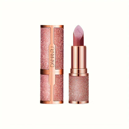 Rose smoke powder, bright starry sky, glossy velvet texture, durable, make your lips shiny, waterproof, anti-fouling.