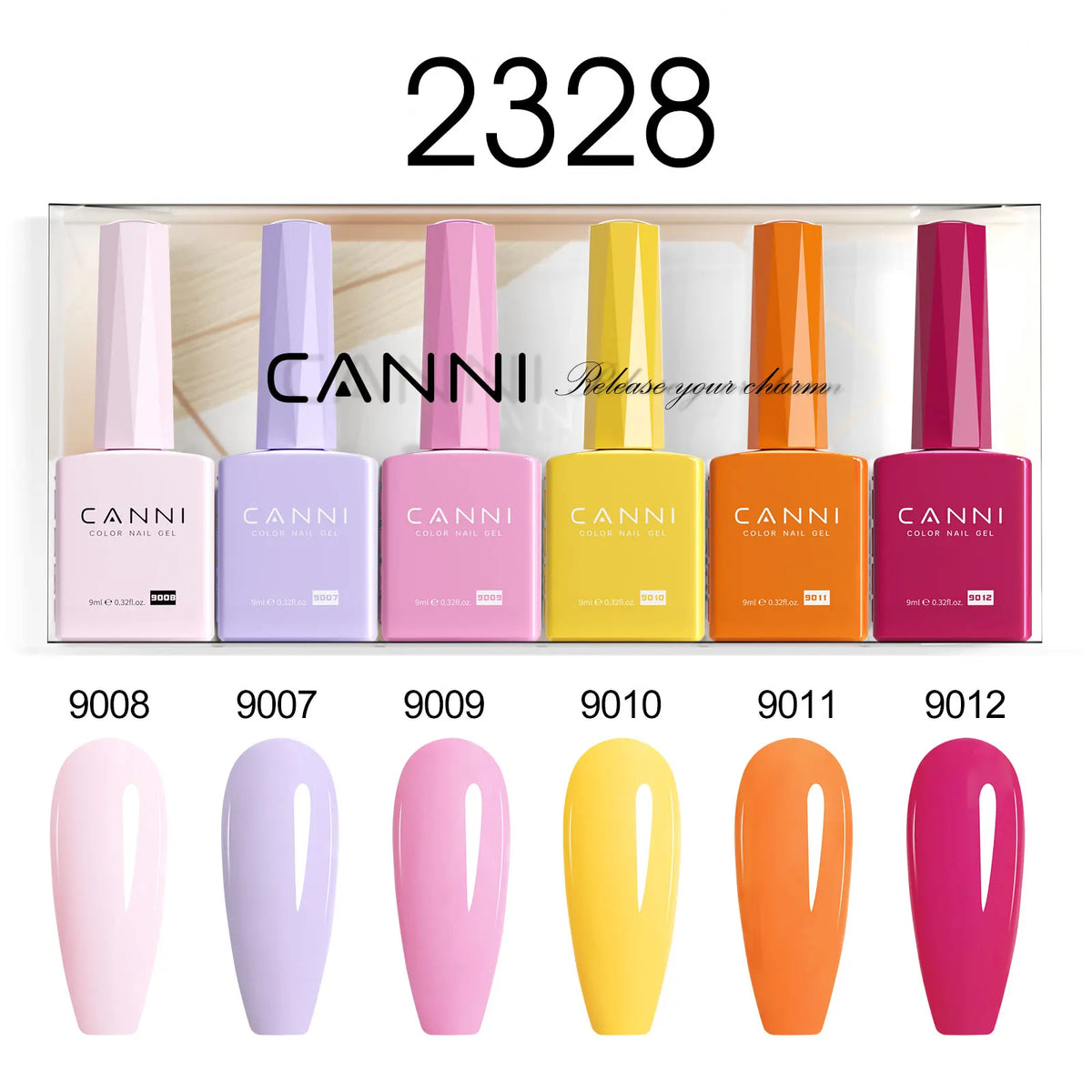 6pcs*9ml CANNI Nail Gel Polish Kit HEMA FREE Jade Jelly Nude Jelly Pink VIP Kit Christmas Gift French Nail Design Natural Color