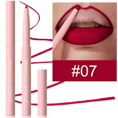 Velvet Matte Lip Liners Pencil Lipstick Makeup Soft Nude Red Brown Tint Lip Stain Waterproof Plumping Lip Outline Contour Makeup