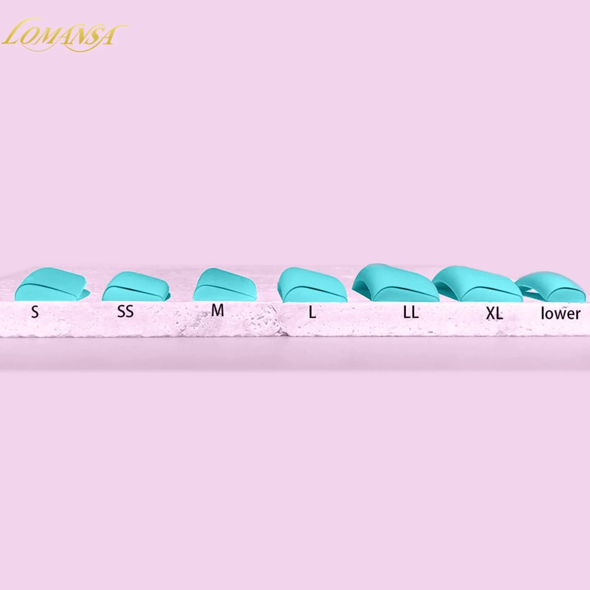 Lomansa 7 Pairs L Curl Silicone Eyelash Perm Pads Sticky Lashes Rod Shield Lifting 3D Eyelash Curler Accessories Makeup Tools