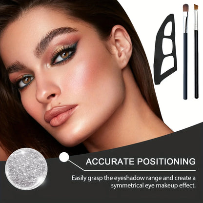 Eye Makeup Assistant - 2 Special Eyeshadow Brushes, Eyeshadow Tools, Quick Makeup Templates, Eyeshadow Molds, Suitable
