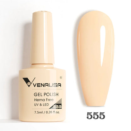 Venalisa HEMA TPO FREE Nail Gel Polish Glitter Gorgeous Full Coverage Soak Off UV LED French Nail Jelly Pink Nude Collection