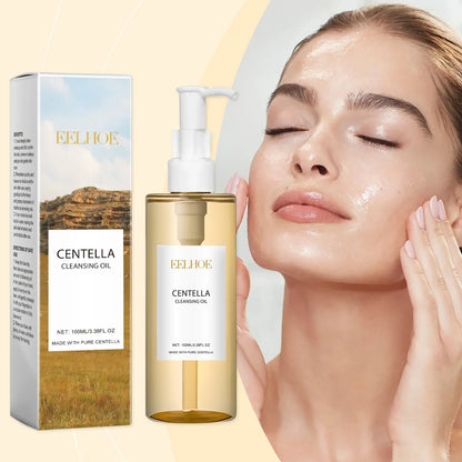 EELHOE Facial Cleansing Oil Centella Asiatica Skin Care for Sensitive Skin Barrier Repair Deep Skin Cleansing Makeup Remover Oil