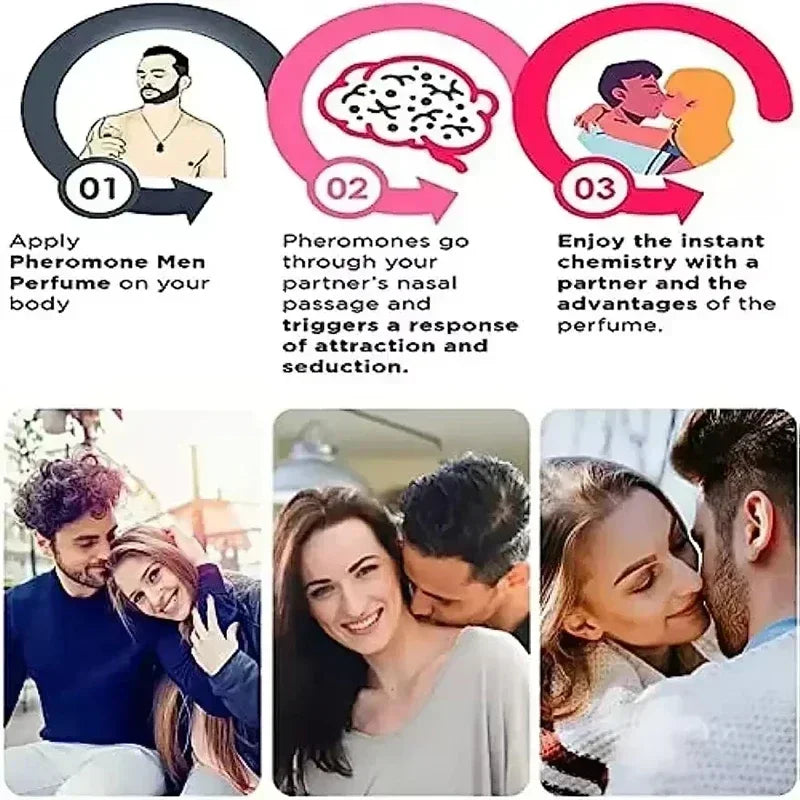 Couple Pheromone Perfume Cologne of Men to Attract Women,Long Lasting Sexy Charm Fragrance Essential Oil,Seductive Dating Scent