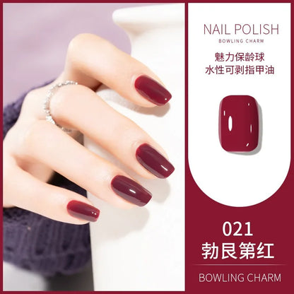 40 Colors New Nail Polish for Summer Water-based Quick Drying Tearable Nail Art Semipermanent Monochrome No Baking Lamp Varnish
