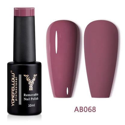 YOKEFELLOW 10ml Jelly Nude Gel Nail Polish High Quality Translucent Pink Nail Gel Varnish Soak Off UV Gel Polish Long Lasting