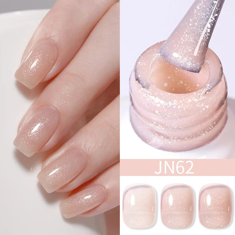 BORN PRETTY 10ml Blood Red Jelly Gel Nail Polish Halloween Nails Art Gel Polish Sheer Translucent Nail Gel for Winter Manicure