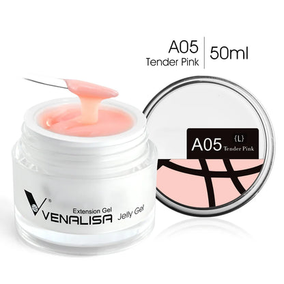 50ml VENALISA Builder UV Contruction Gel Jelly Gel Nude Skin Collection Nail Form Keep Nail C Arc Soak Off UV LED Camouflage Gel