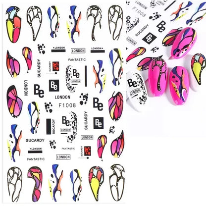 Cherry Blossom 3D Nail Stickers White Flower Petals Nail Art Decals Elegant Wedding Design Spring Sakura Manicure Slider Decor