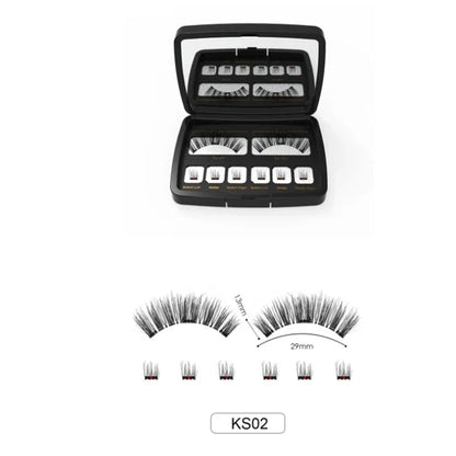 3D 3 Magnetic Eyelashes Natural Soft Reusable Easy To Wear Eyelash Extension Beauty Makeup Tool fake mink false eyelashes