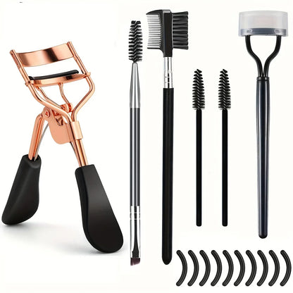 7/15pcs Eyelash Curler Set With Replacement Pads For Women Eyelashes Curling Tweezers Clips Lash Mascara Wands Brush Makeup Tool