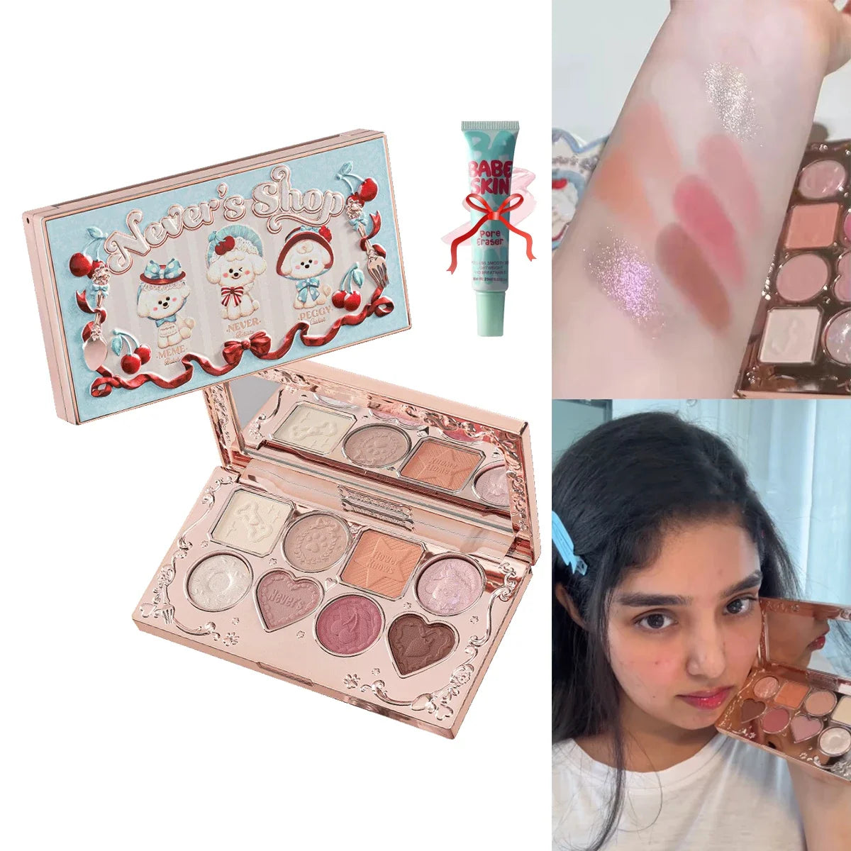 Flower Knows Chocolate Wonder-Shop 8-Color Eyeshadow Palette