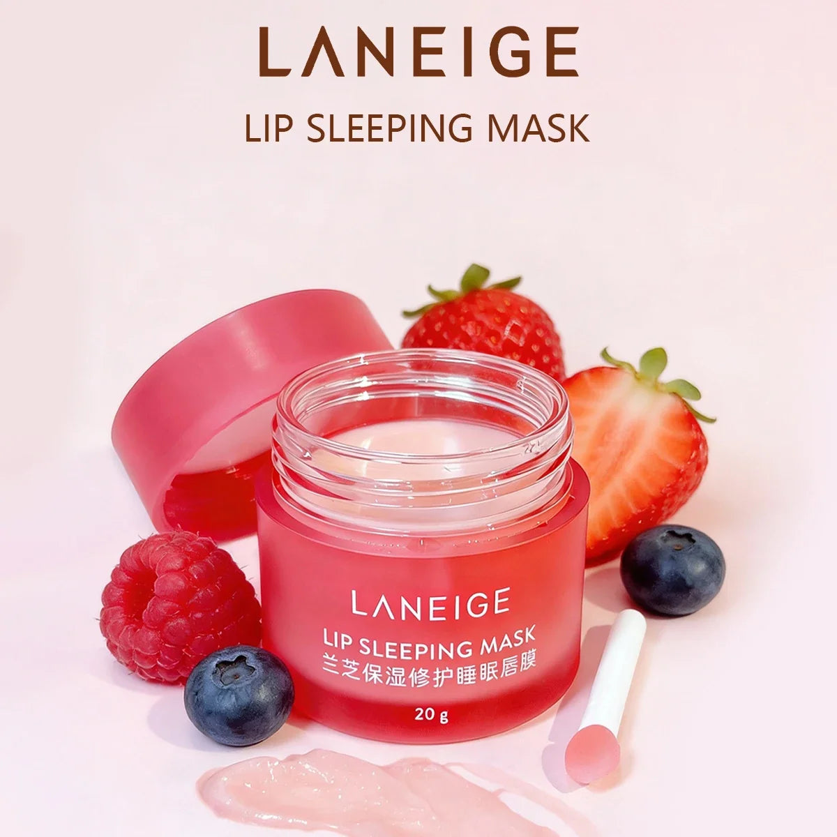 Laneige Lip Sleeping Mask 20g,Long-Lasting Hydration,Gel-Cream Texture,Nighttime Lip Care,Softens Lips,K-Beauty,Korean Makeup