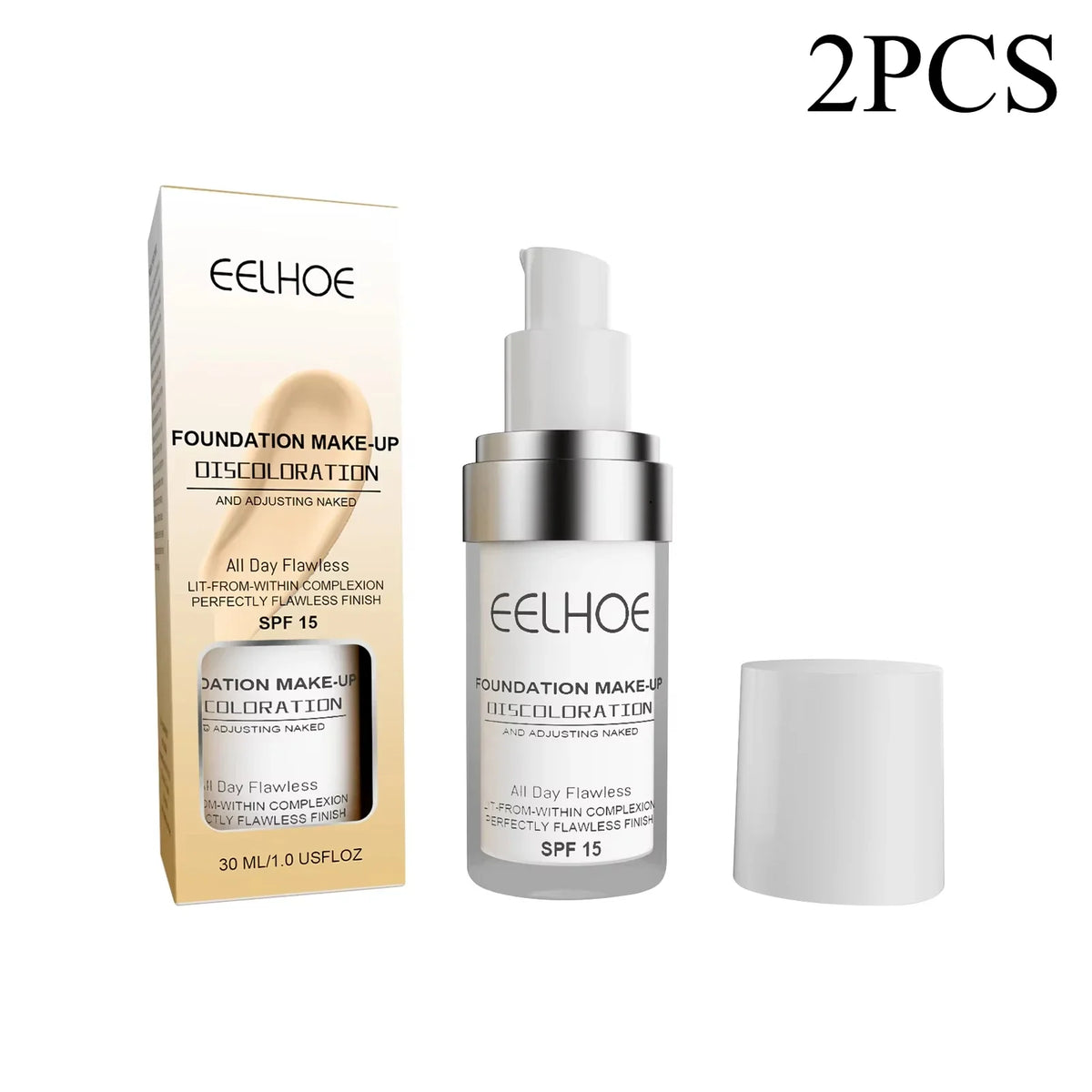 EELHOE Color Changing Liquid Foundation Moisturizing Waterproof No Creasing No Separation Concealer Makeup Products Wholesale