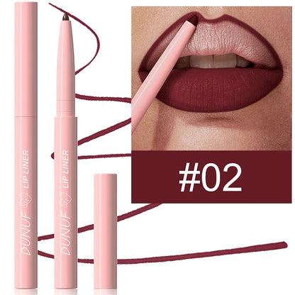 Velvet Matte Lip Liners Pencil Lipstick Makeup Soft Nude Red Brown Tint Lip Stain Waterproof Plumping Lip Outline Contour Makeup