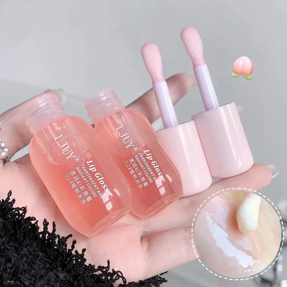 Moisturizing Lip Oil - Hydrating Transparent Jelly Lip Balm