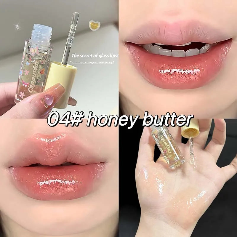 Moisturizing Shimmer Lip Gloss - Hydrating Jelly Mirror Glaze
