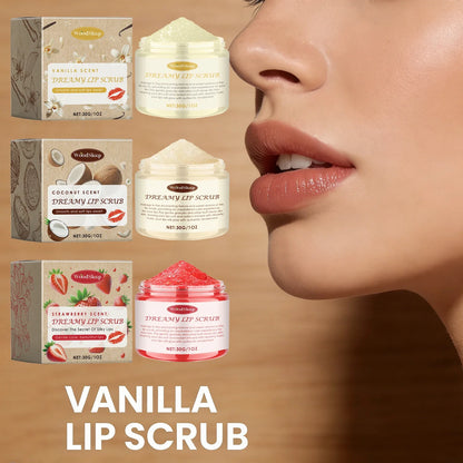 Coconut Vanilla Lip Scrub Exfoliating Even Lip Color Remove Dead Skin Repair Chapped Lip Deep Moisturizing Plump Lip Skin Care