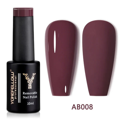YOKEFELLOW 10ml Jelly Nude Gel Nail Polish High Quality Translucent Pink Nail Gel Varnish Soak Off UV Gel Polish Long Lasting