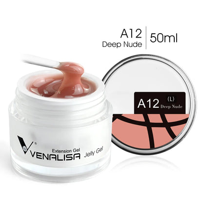 50ml VENALISA Builder UV Contruction Gel Jelly Gel Nude Skin Collection Nail Form Keep Nail C Arc Soak Off UV LED Camouflage Gel