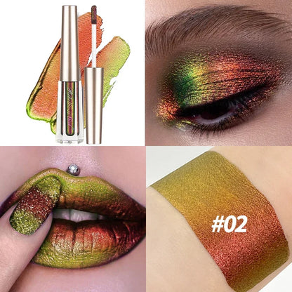 Chameleon EyeshadowsDiamond Glitter Liquid Eyeshadow StickHighly Pigmented Metallic Shimmering Long Lasting Shine All Makeup